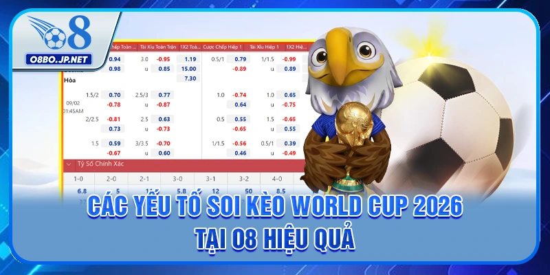 Các yếu tố soi kèo World Cup 2026 tại O8 hiệu quả