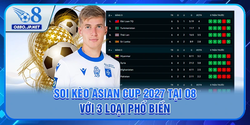 Soi kèo Asian Cup 2027 tại O8 với 3 loại phổ biến